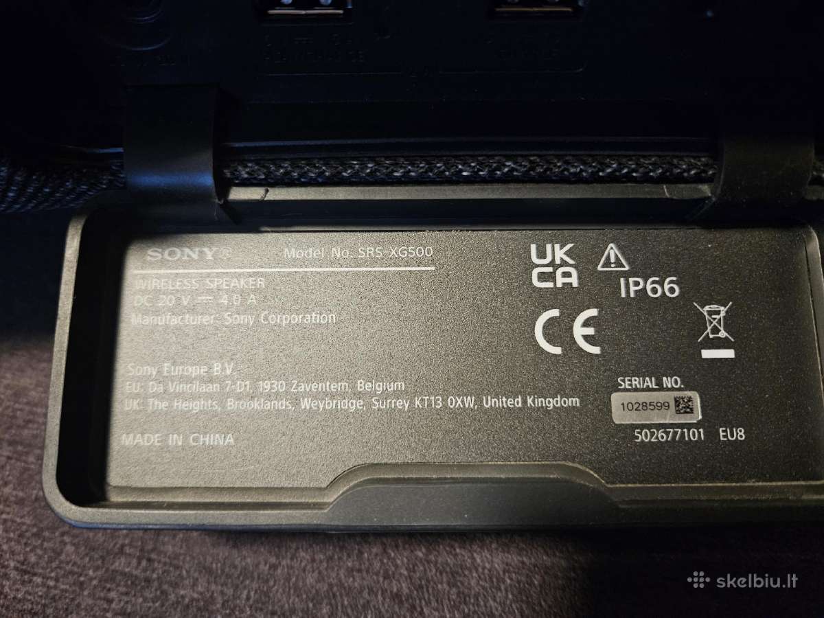 Parduodama garso kolonėlė Sony Srs-xg500 - nuotraukos Nr. 8