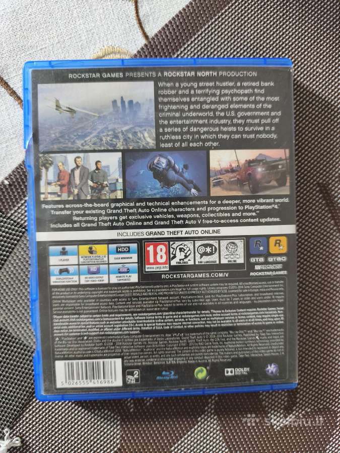 Parduodu Grand Theft Auto V Ps4 Diską - nuotraukos Nr. 2