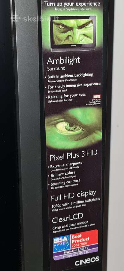 Televizorius Philips Ambilight 37pf9731d/10 - nuotraukos Nr. 9