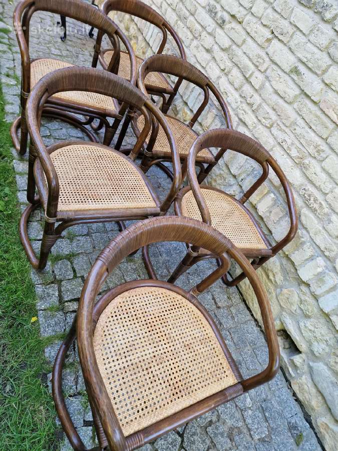Vintažinės mid century ratango kėdės - nuotraukos Nr. 31