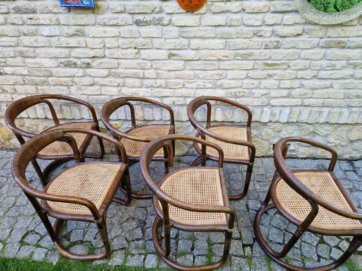 Vintažinės mid century ratango kėdės - nuotraukos Nr. 32