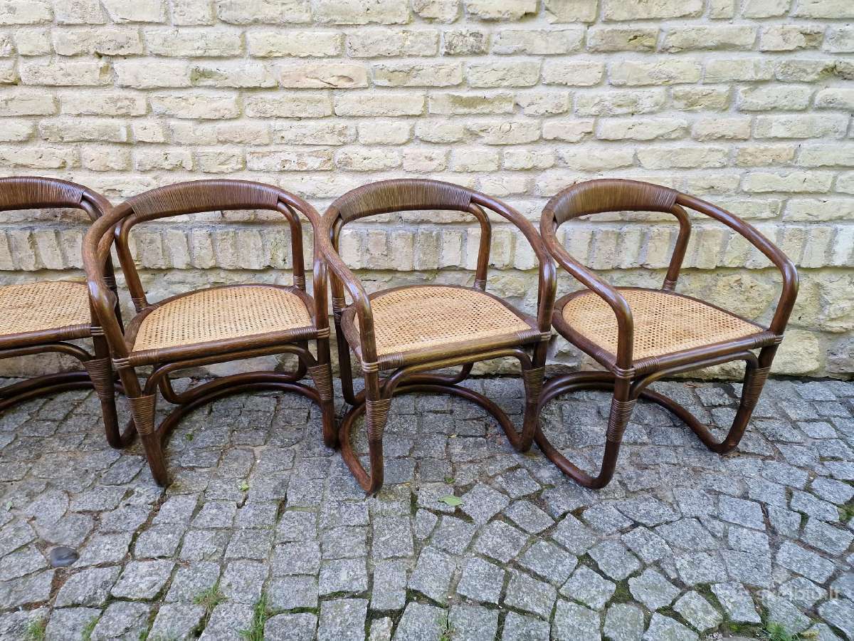 Vintažinės mid century ratango kėdės - nuotraukos Nr. 34