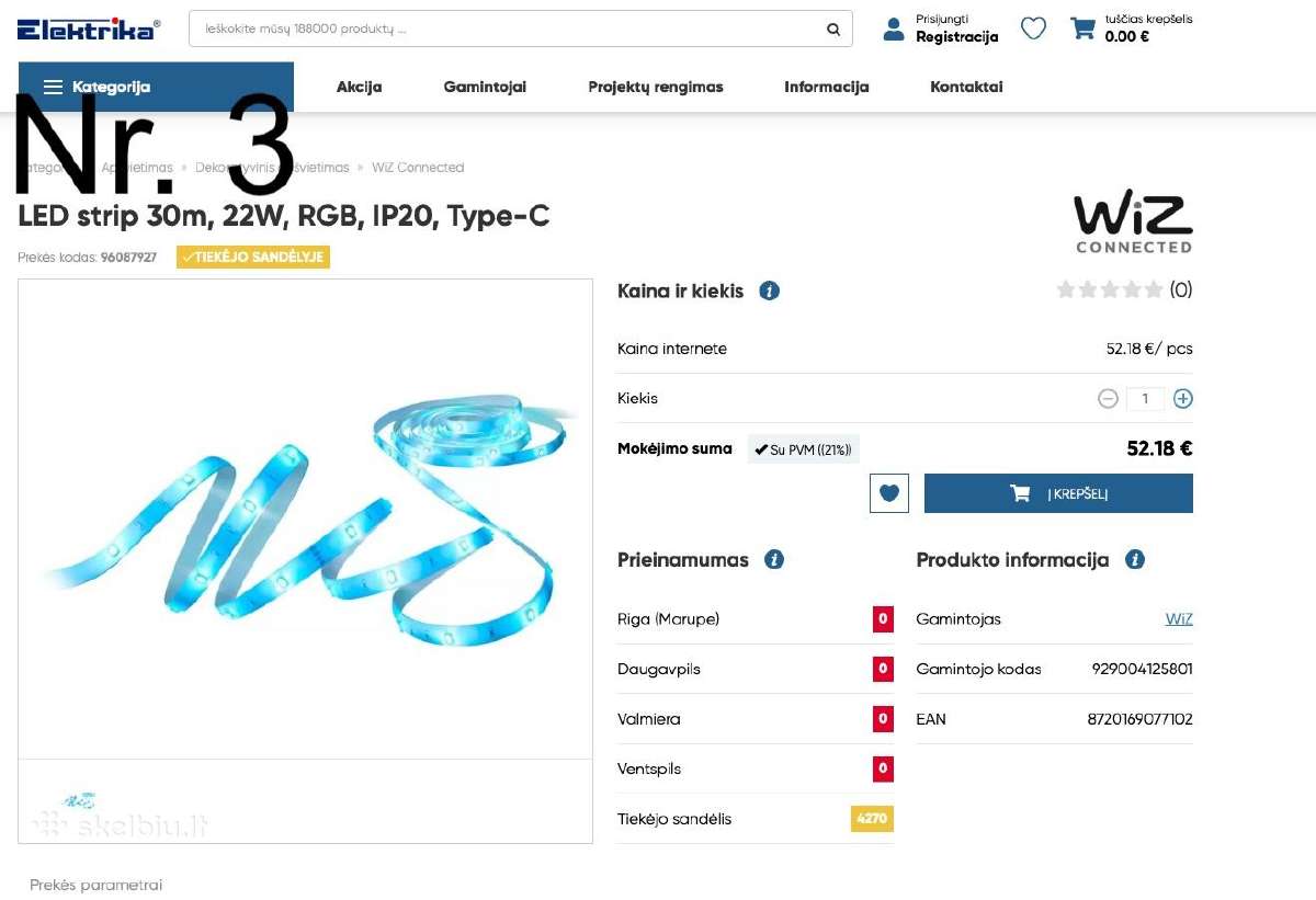 Wiz Lightstrip Strip LED juosta lempos ir priedai - nuotraukos Nr. 4