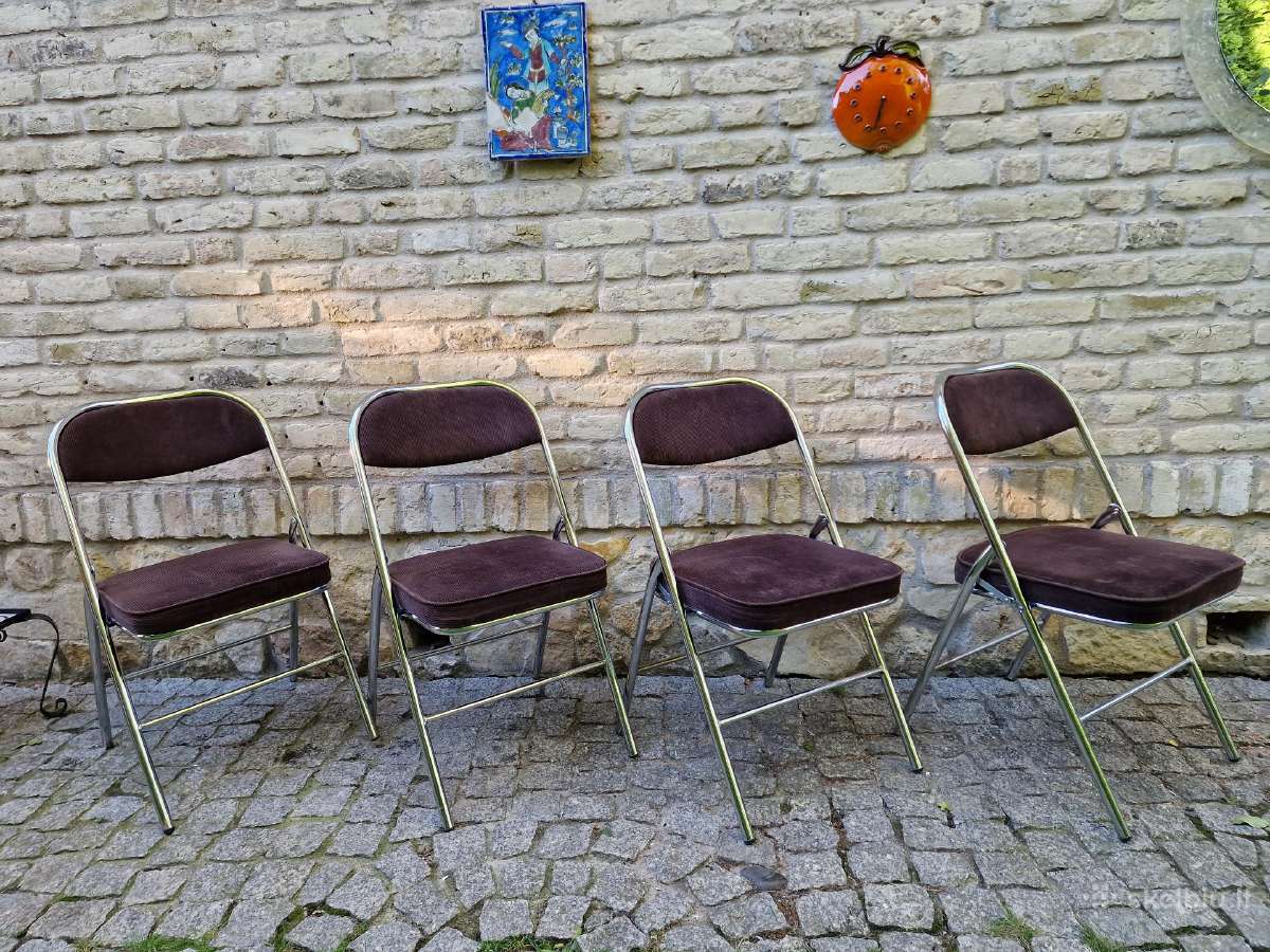 Vintažinės mid century Bauhaus st.sudedamos kėdės - nuotraukos Nr. 2