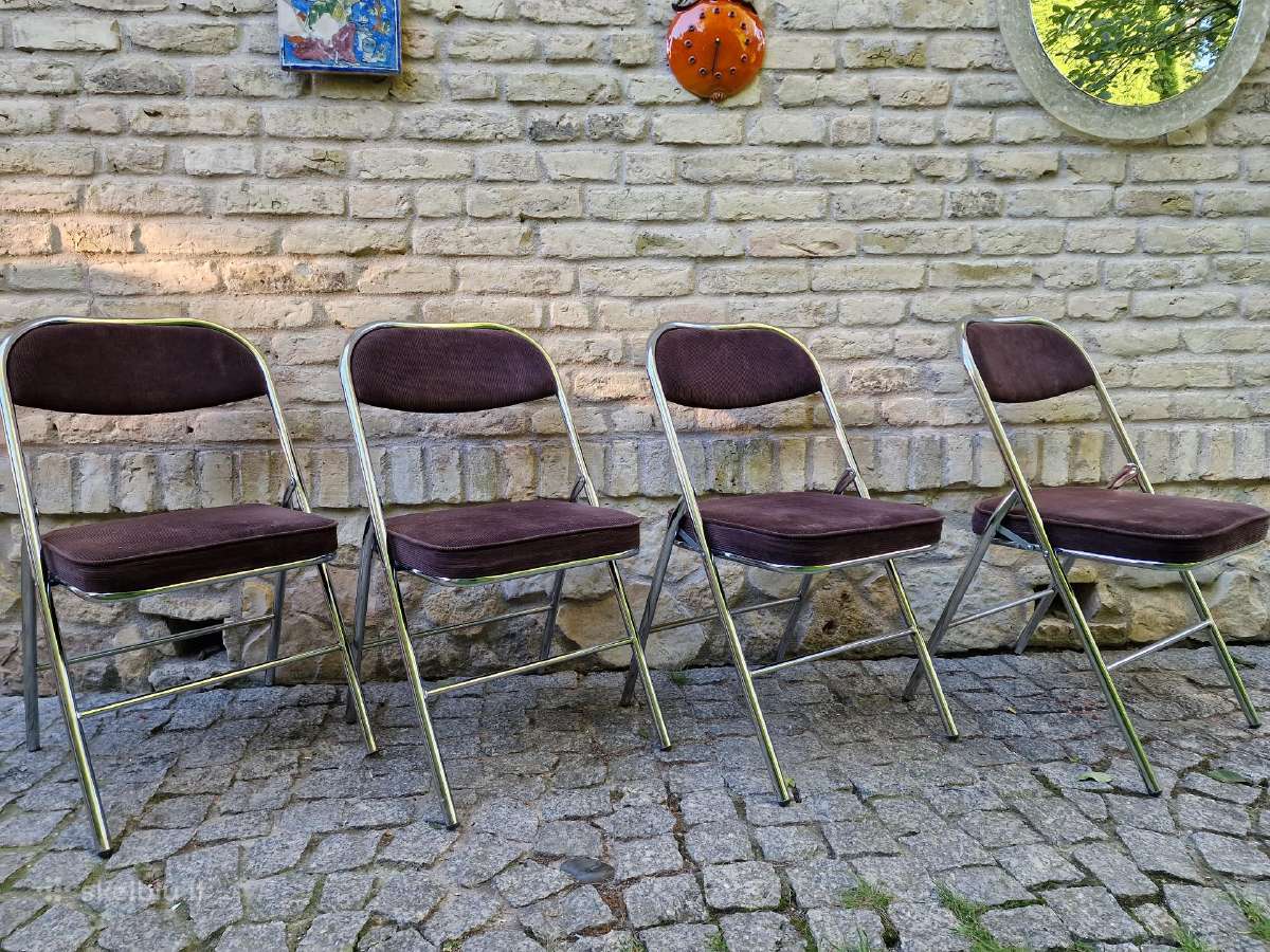 Vintažinės mid century Bauhaus st.sudedamos kėdės - nuotraukos Nr. 8