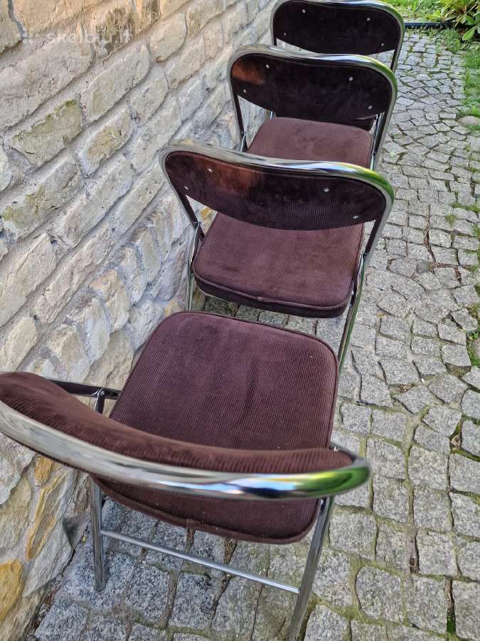 Vintažinės mid century Bauhaus st.sudedamos kėdės - nuotraukos Nr. 9