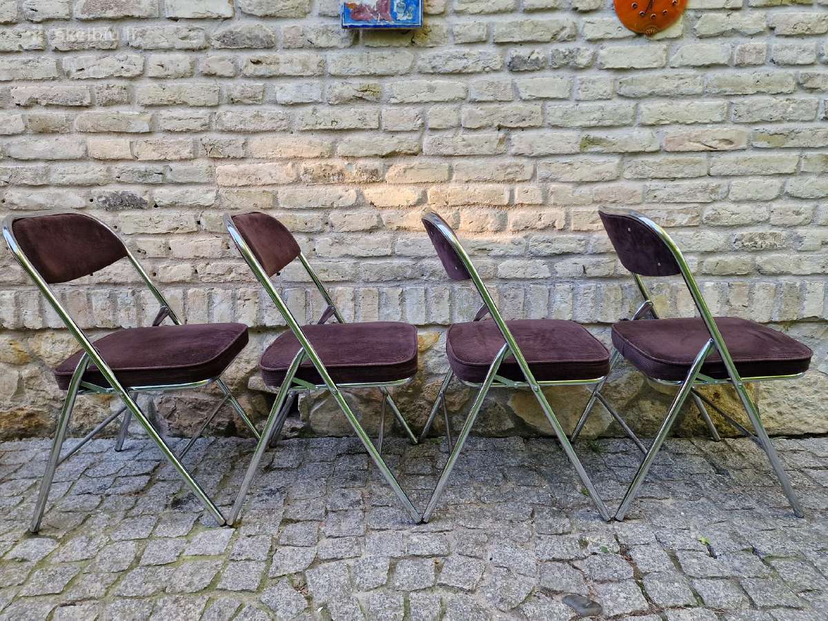 Vintažinės mid century Bauhaus st.sudedamos kėdės - nuotraukos Nr. 12