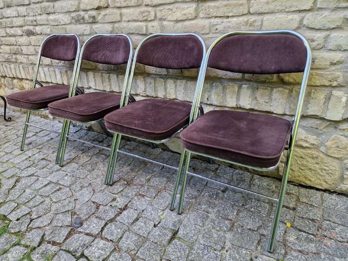 Vintažinės mid century Bauhaus st.sudedamos kėdės - nuotraukos Nr. 16