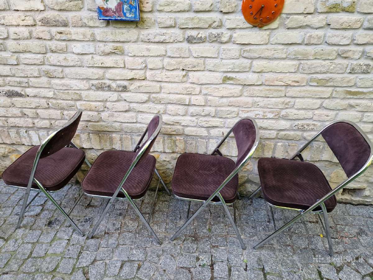 Vintažinės mid century Bauhaus st.sudedamos kėdės - nuotraukos Nr. 30