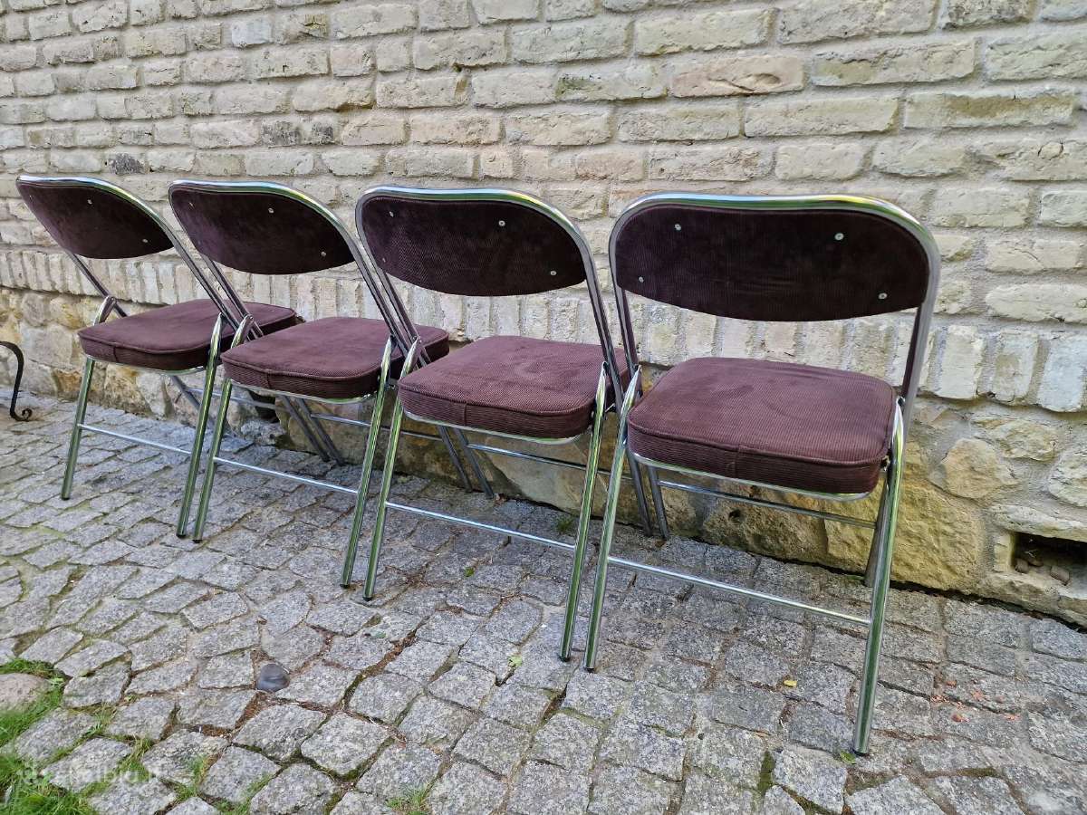 Vintažinės mid century Bauhaus st.sudedamos kėdės - nuotraukos Nr. 32