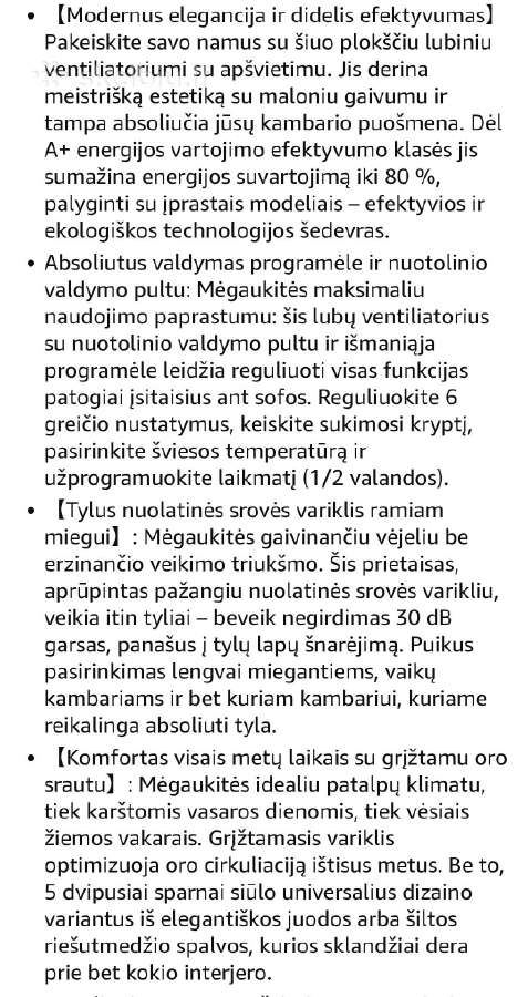 Lubinis, lubų šviestuvas -ventiliatorius - nuotraukos Nr. 4