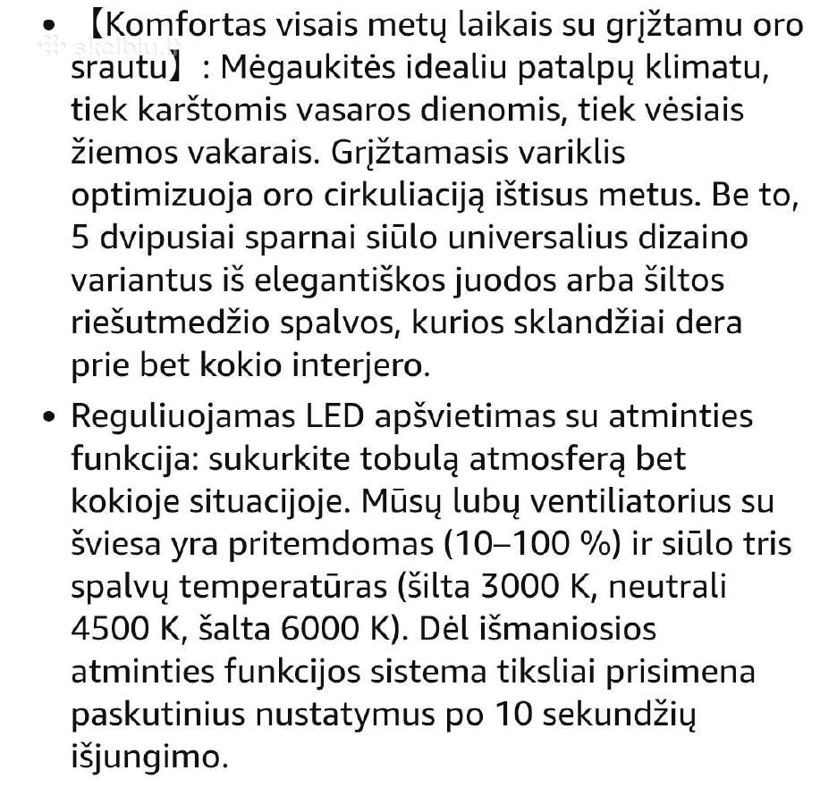 Lubinis, lubų šviestuvas -ventiliatorius - nuotraukos Nr. 5