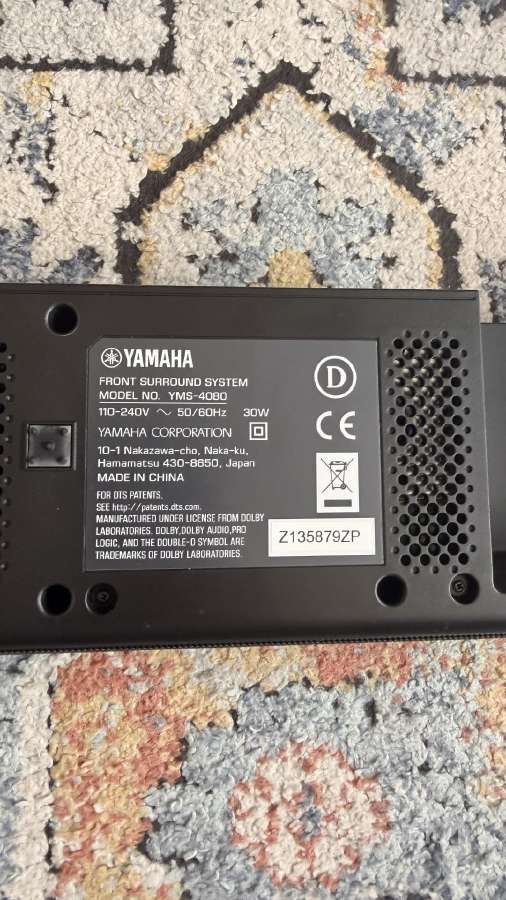 Yamaha Yms-4080 Front Surround System - nuotraukos Nr. 3