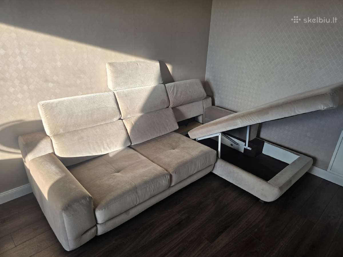 L formos sofa, kampas - nuotraukos Nr. 4