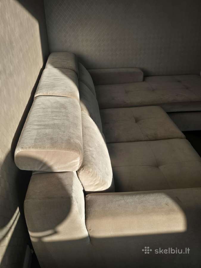 L formos sofa, kampas - nuotraukos Nr. 5