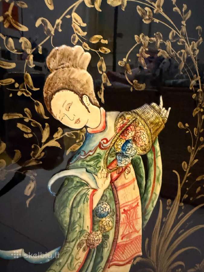 Vintažinė Chinoiserie kampinė spintelė - nuotraukos Nr. 4