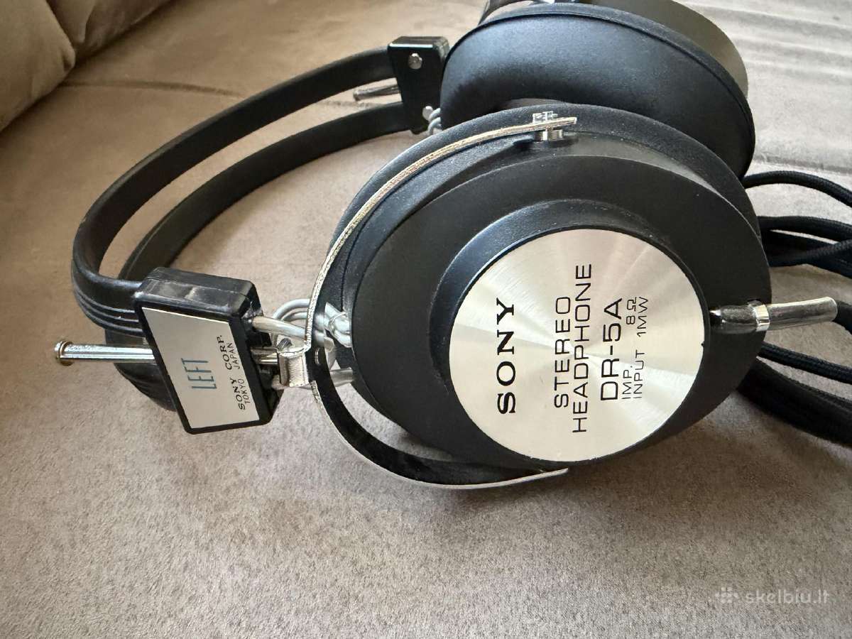 Kolekcinės vintažinės ausinės Sony Dr-5a - nuotraukos Nr. 2