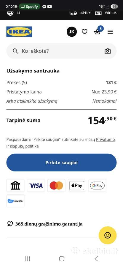 Tamsiai Ruda Pax spinta - nuotraukos Nr. 8