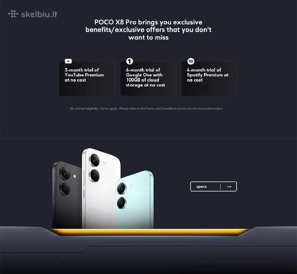 Xiaomi Poco X8 Pro 5G 12 GB RAM 512 GB Rom - nuotraukos Nr. 16