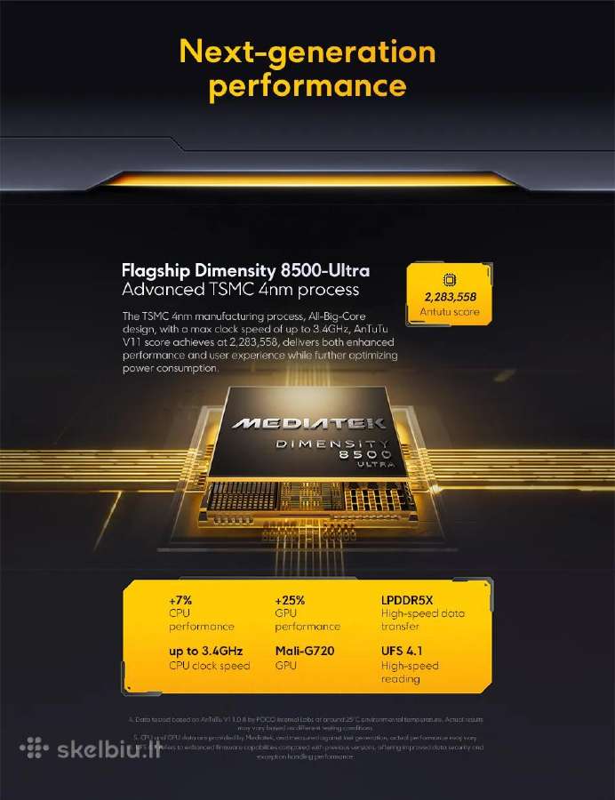 Xiaomi Poco X8 Pro 5G 12 GB RAM 512 GB Rom - nuotraukos Nr. 17