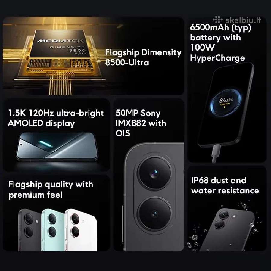 Xiaomi Poco X8 Pro 5G 8/12 GB RAM 512 GB Rom - nuotraukos Nr. 6