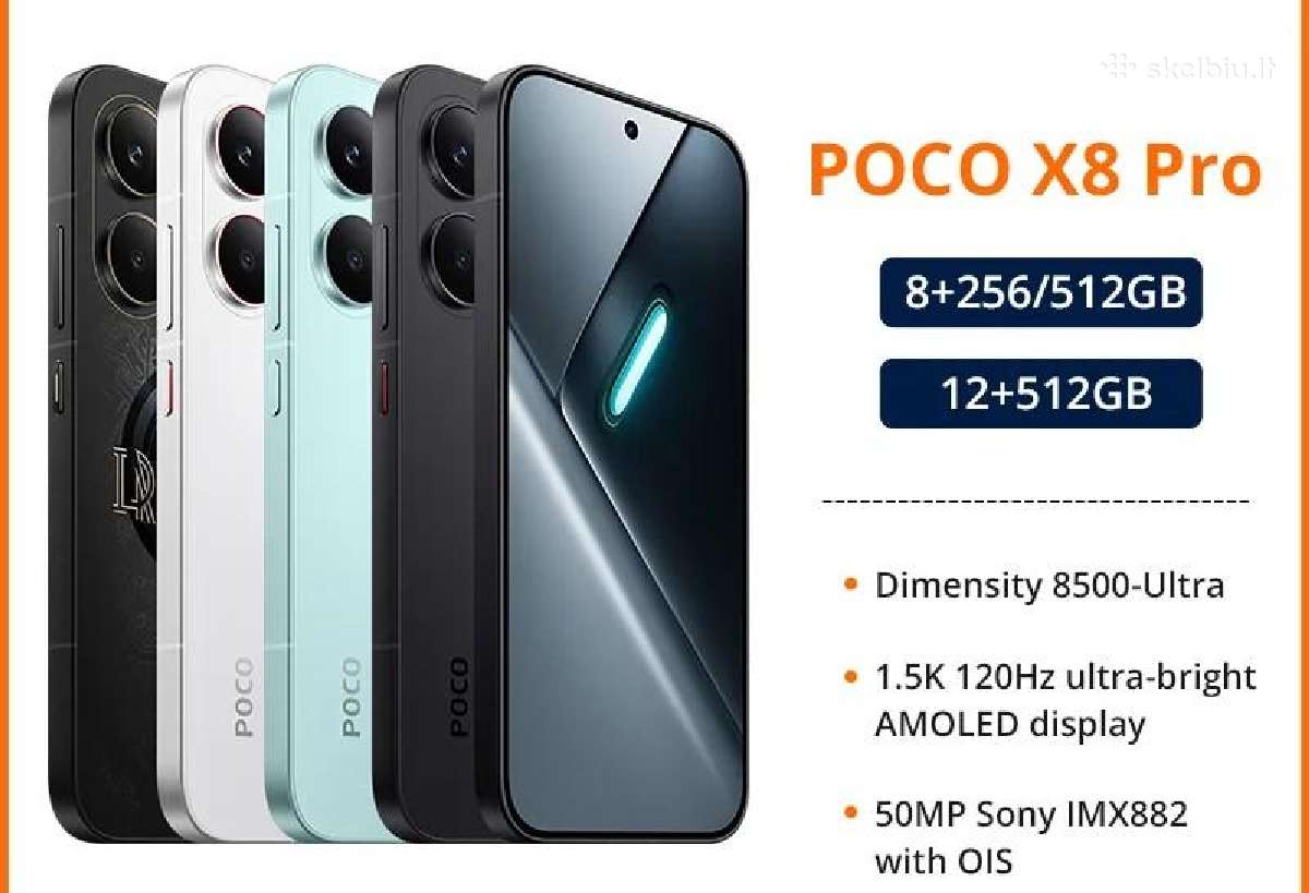 Xiaomi Poco X8 Pro 5G 12 GB RAM 512 GB Rom - nuotraukos Nr. 3