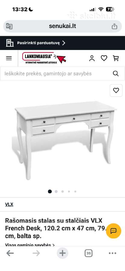 Rašomasis stalas, romantinis stilius - nuotraukos Nr. 4