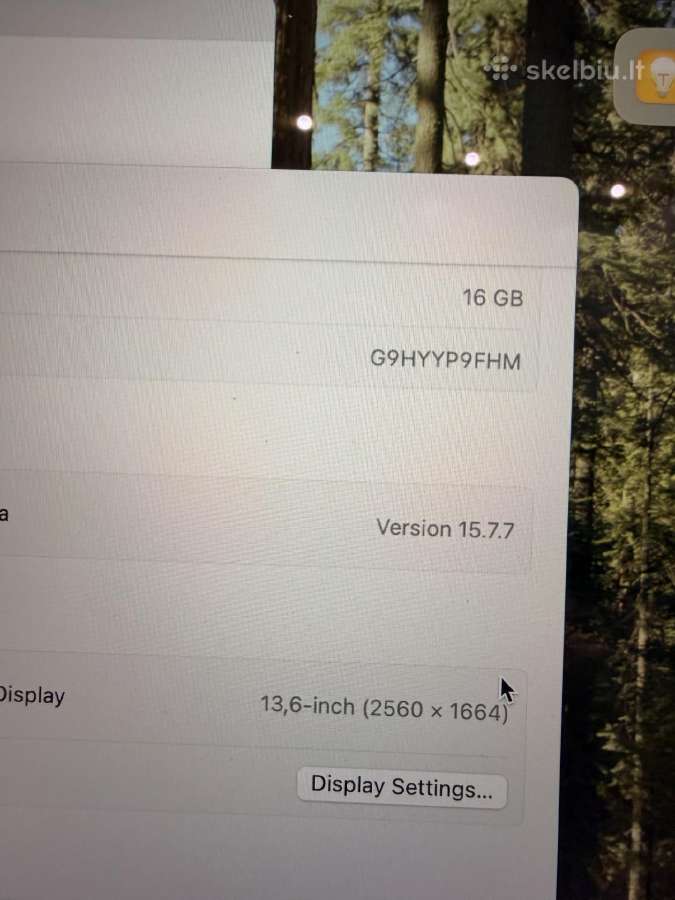 MacBook Air 13 m4 beveik naujas - nuotraukos Nr. 3
