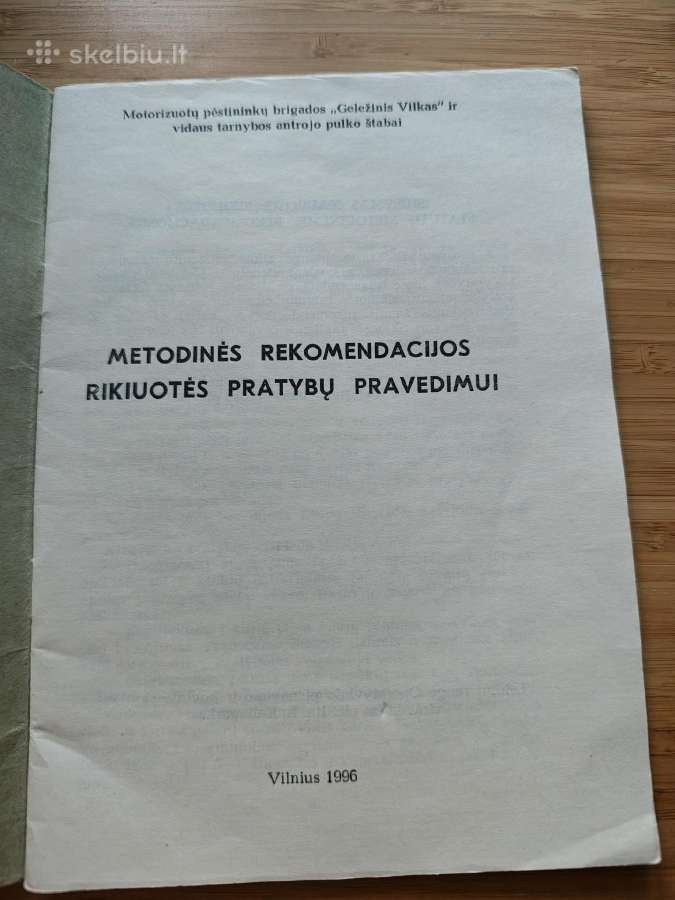 Rekomendacijos rokiruotės pratyboms. 1996 - nuotraukos Nr. 2