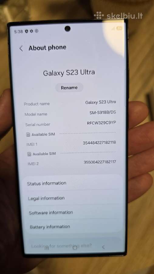 Samsung Galaxy S23 Ultra 512 GB / 12 GB RAM - nuotraukos Nr. 2