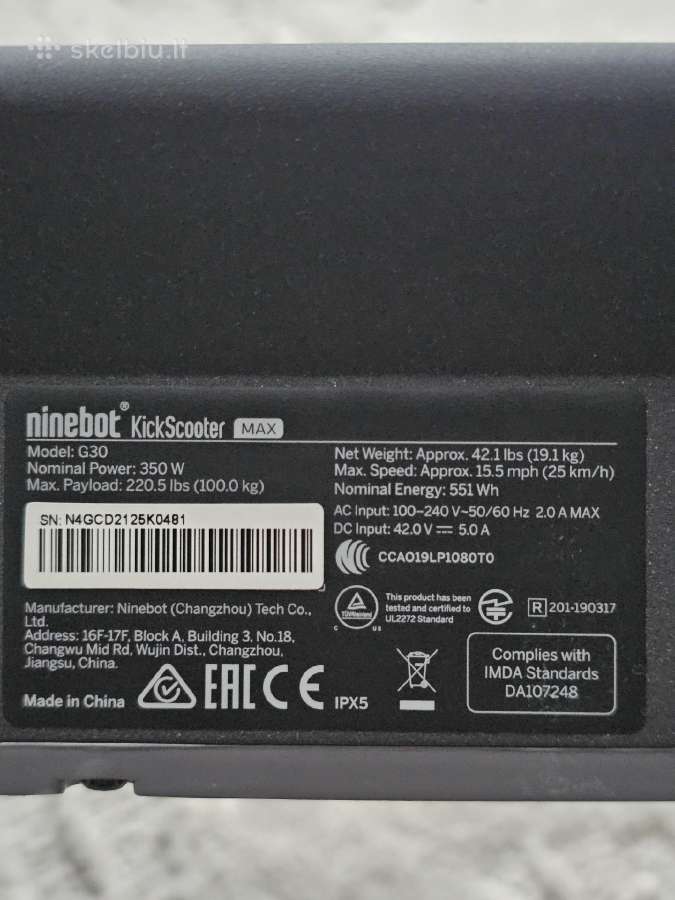 Ninebot g30 max - nuotraukos Nr. 4