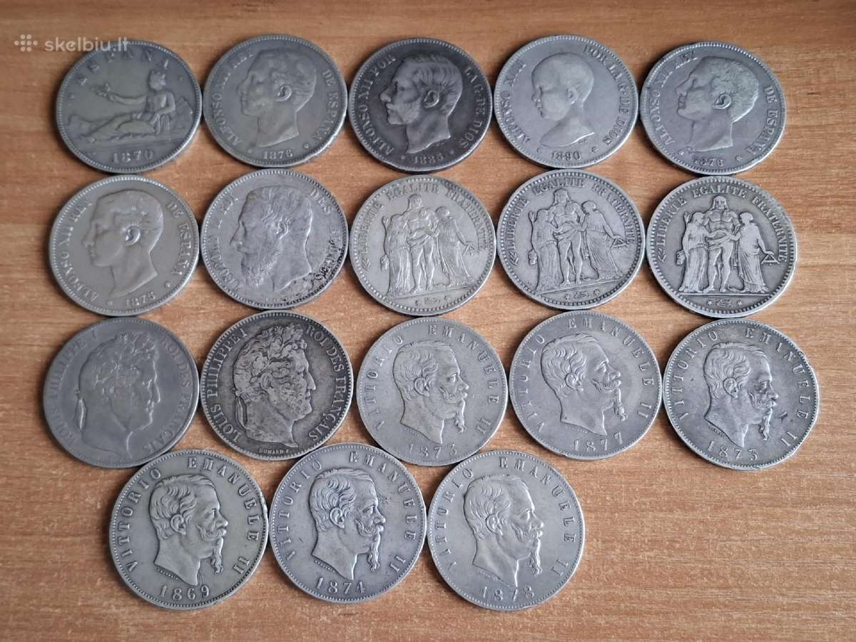 18vnt. Europos sidabrinių monetų - nuotraukos Nr. 2