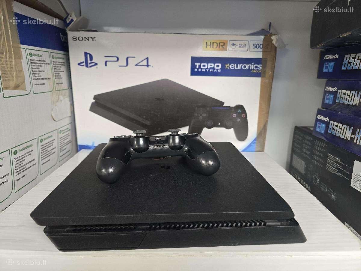 Sony Playstation 4 Slim 500gb black - nuotraukos Nr. 2
