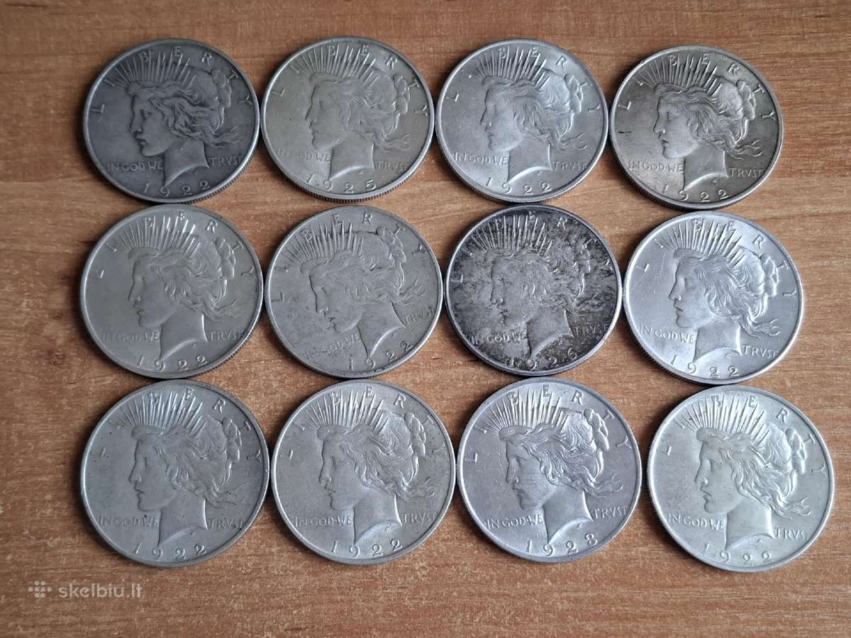 12vnt. Sidabrinių dolerių - nuotraukos Nr. 2