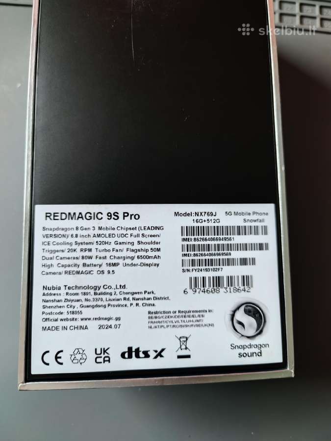 Redmagic 9s Pro 5G - nuotraukos Nr. 9