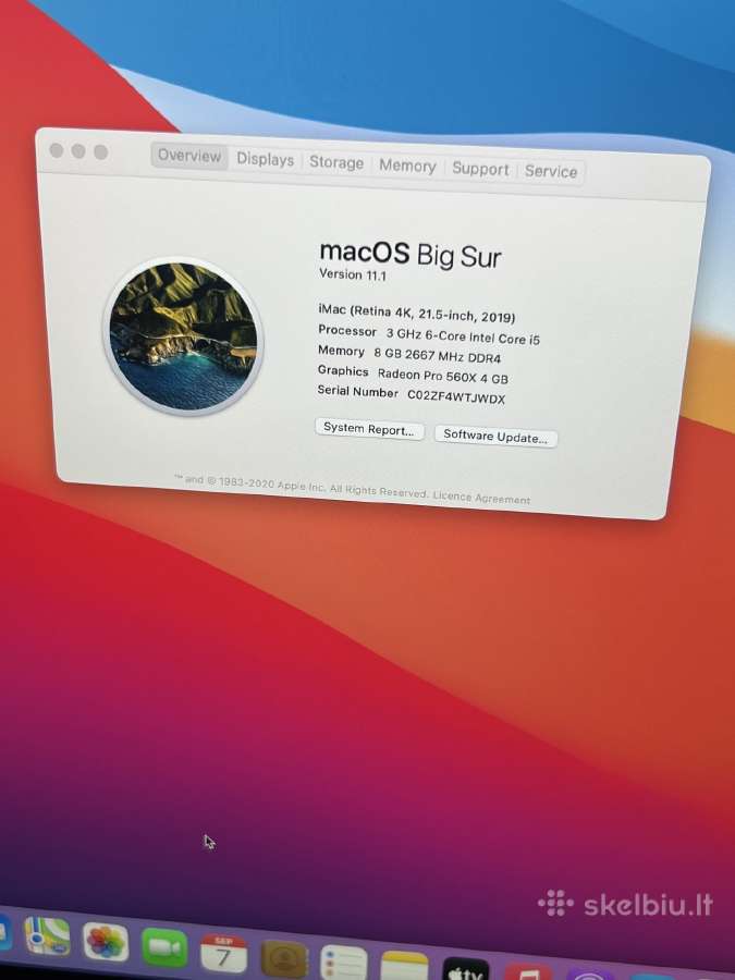 iMac 21.5 4k 1tb - nuotraukos Nr. 2
