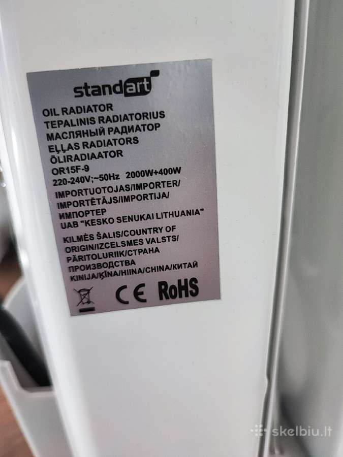 Tepalinis ir elektrinis šildytuvas/radiatorius - nuotraukos Nr. 3