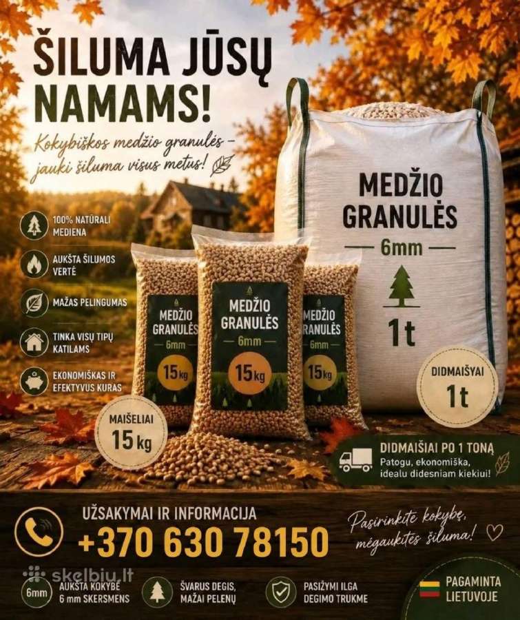 Biokuras Granules Briketai Enplus - nuotraukos Nr. 3