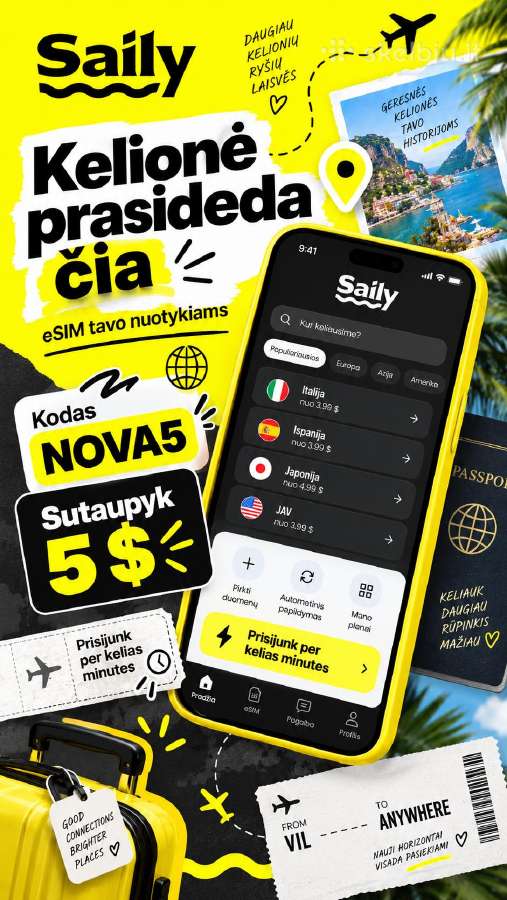Saily esim nuolaidos kodas Nova5 - 5$ 4,25€ - nuotraukos Nr. 20