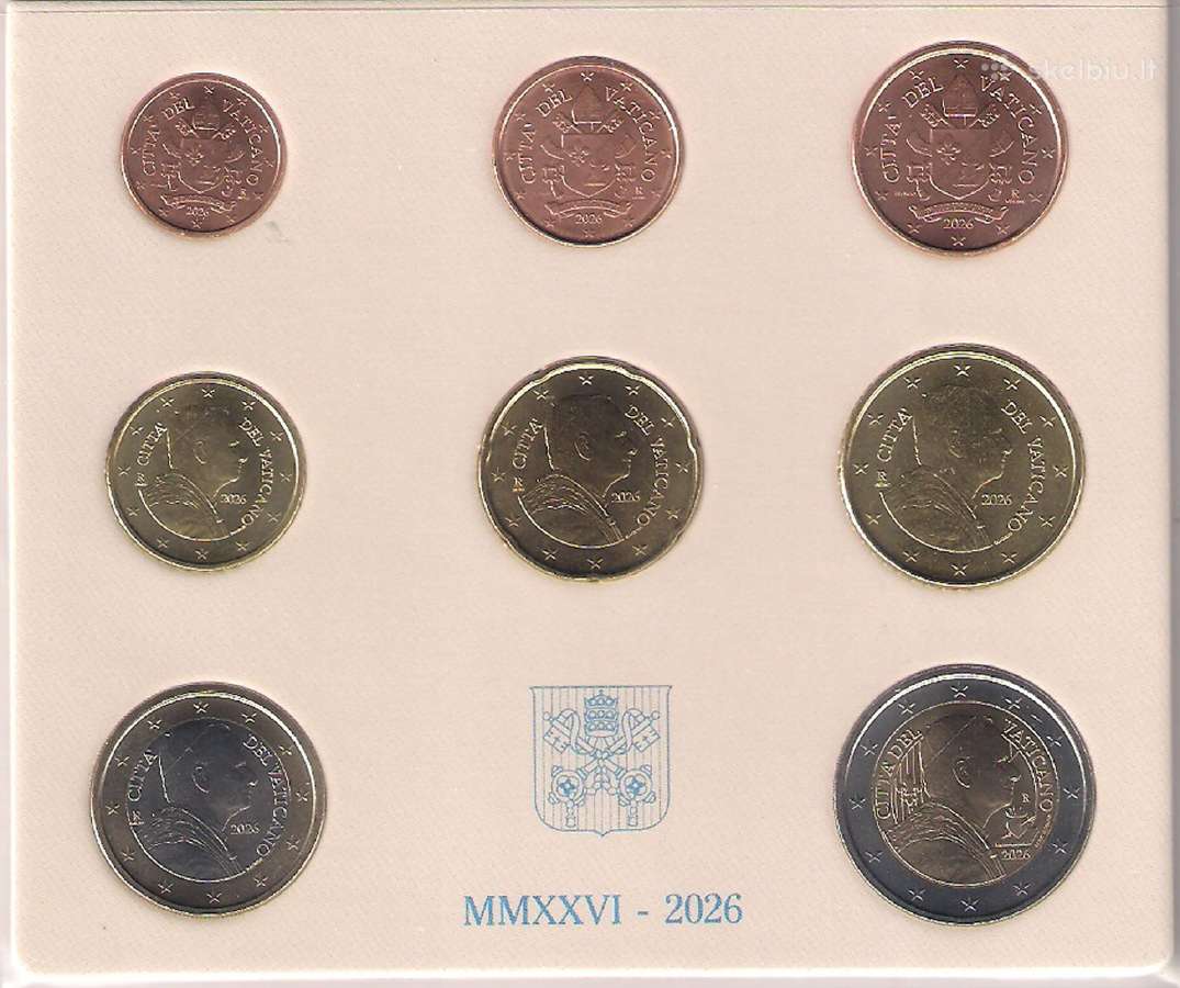 Vatikano euro monetų rinkinys Bu 2026 - nuotraukos Nr. 3