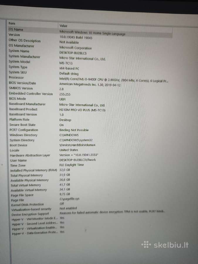 Žaidimų Pc (Rtx 2070 Super / i5-9400f / 32gb RAM - nuotraukos Nr. 2