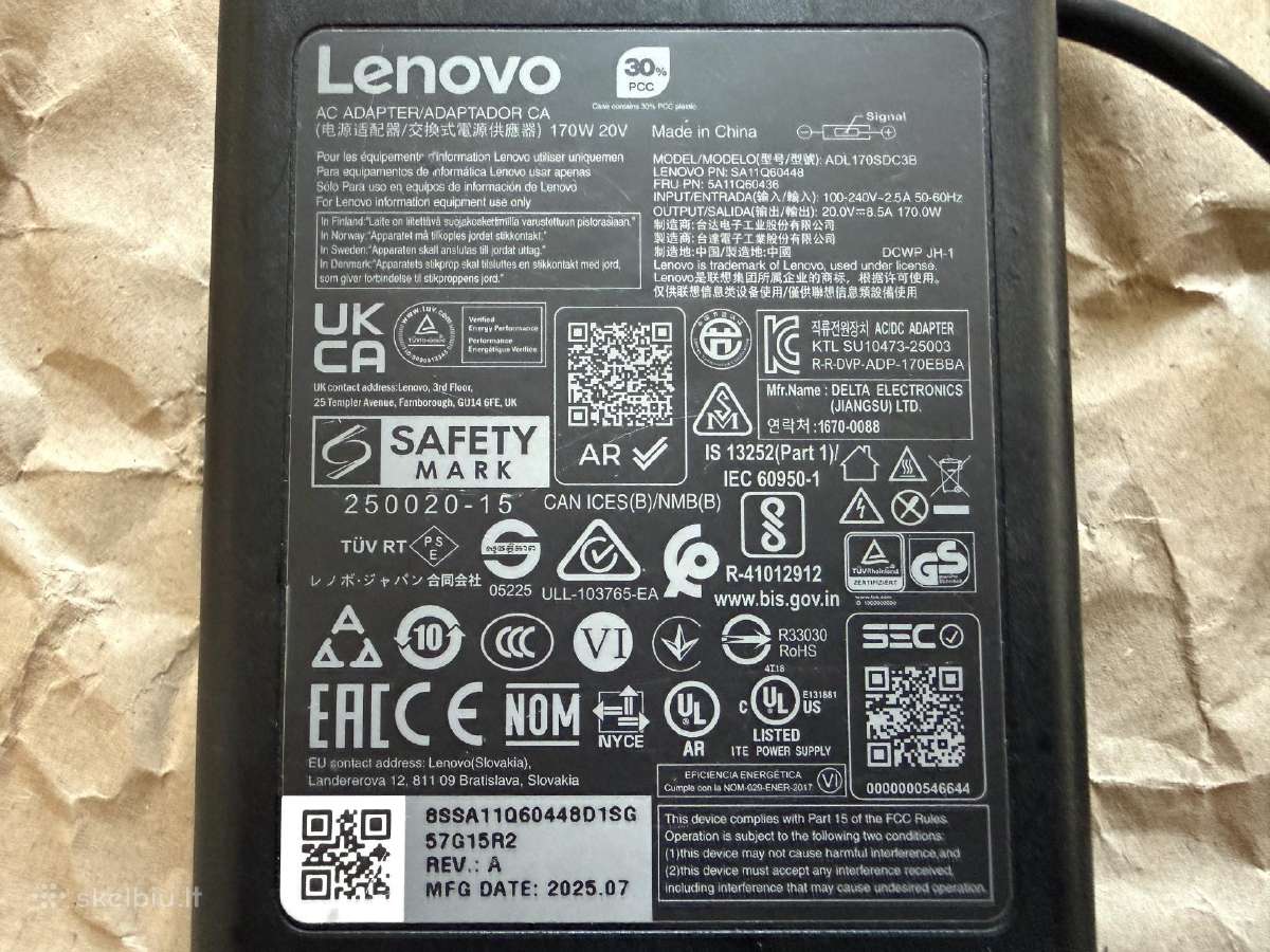 Originalus Lenovo 170w Kroviklis - nuotraukos Nr. 3