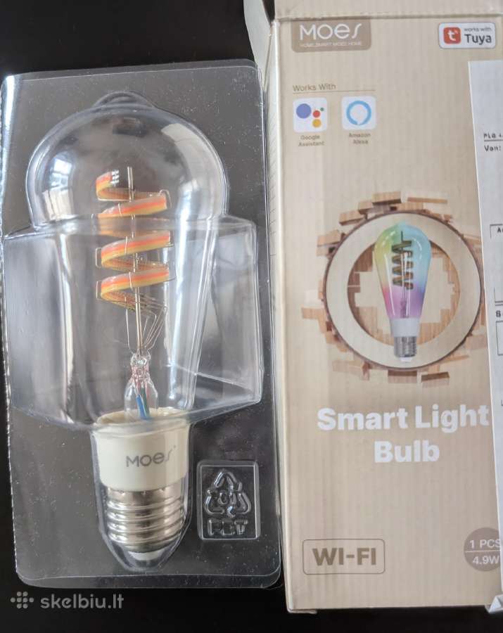 Išmanioji LED lemputė Moes E27 Vintage Rgb WiFi - nuotraukos Nr. 3