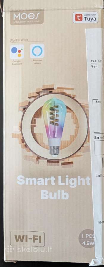 Išmanioji LED lemputė Moes E27 Vintage Rgb WiFi - nuotraukos Nr. 9