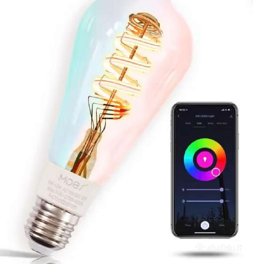 Išmanioji LED lemputė Moes E27 Vintage Rgb WiFi - nuotraukos Nr. 2