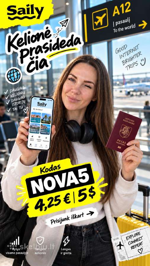 Saily nuolaidos kodas Nova5 4,25 € nuolaida esim - nuotraukos Nr. 3
