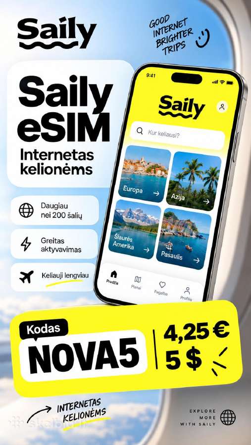 Saily nuolaidos kodas Nova5 4,25 € nuolaida esim - nuotraukos Nr. 5