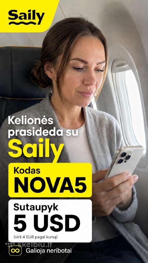 Saily nuolaidos kodas Nova5 4,25 € nuolaida esim - nuotraukos Nr. 2