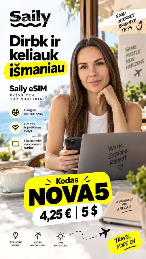 Saily nuolaidos kodas Nova5 4,25 € nuolaida esim - nuotraukos Nr. 12