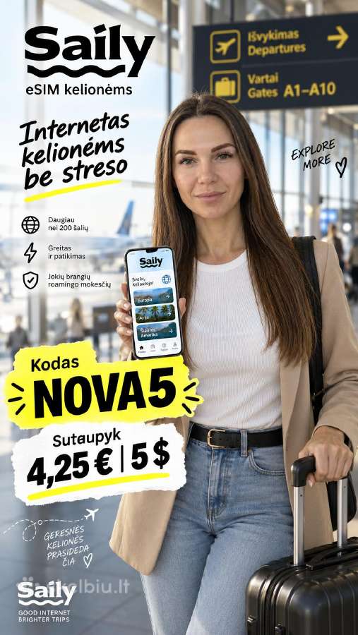 Saily nuolaidos kodas Nova5 4,25 € nuolaida esim - nuotraukos Nr. 19